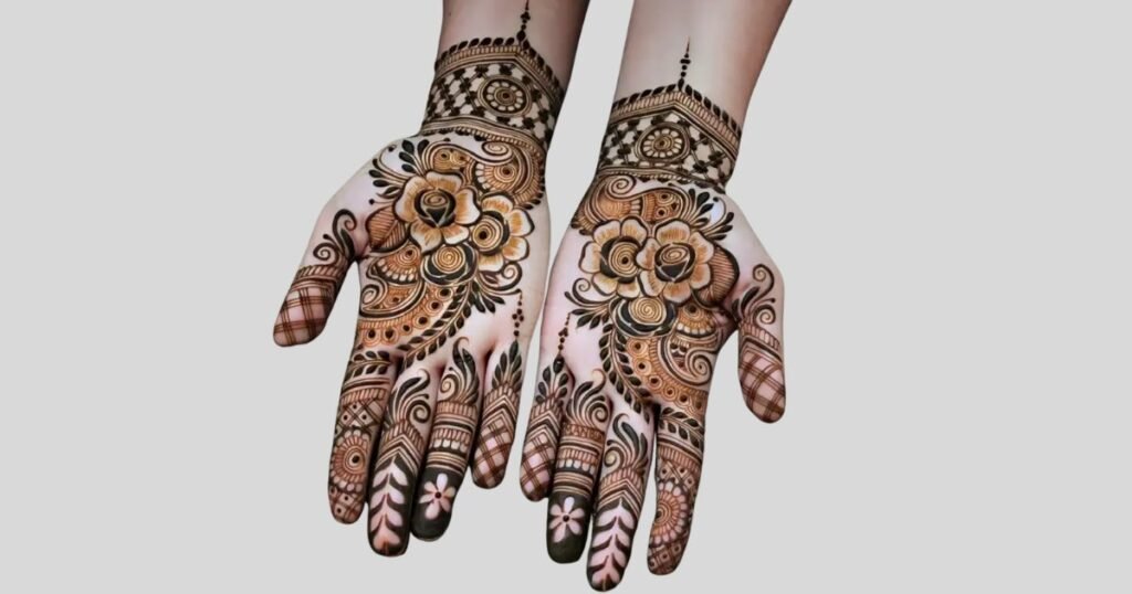 Royal front hand mehndi design