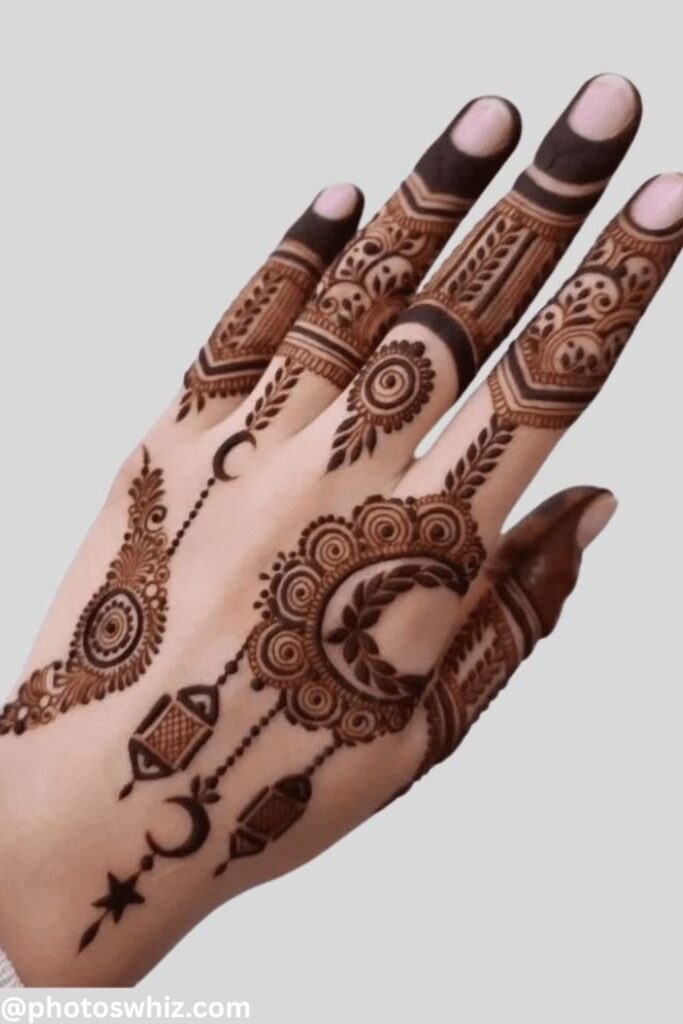 chand mehndi design for eid