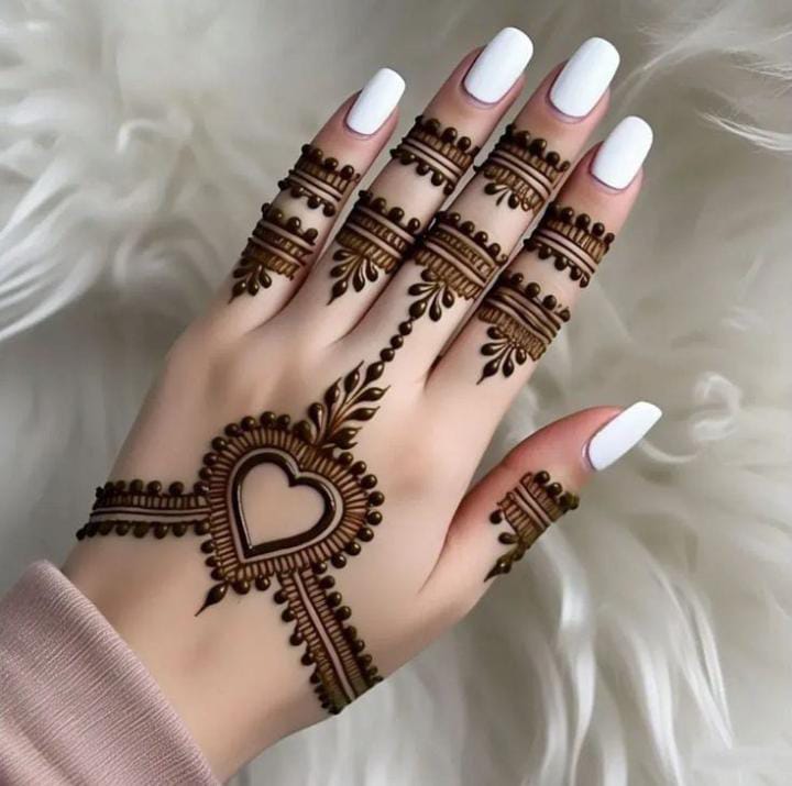 easy finger tips mehndi design