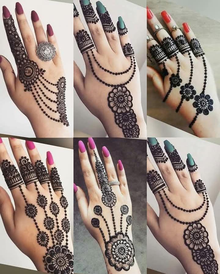 easy ring finger mehndi design