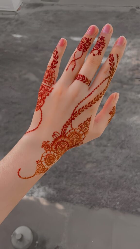 modern simple finger mehndi designs