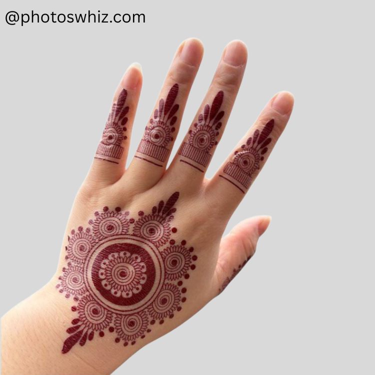 stylish pakistani tikki mehndi design
