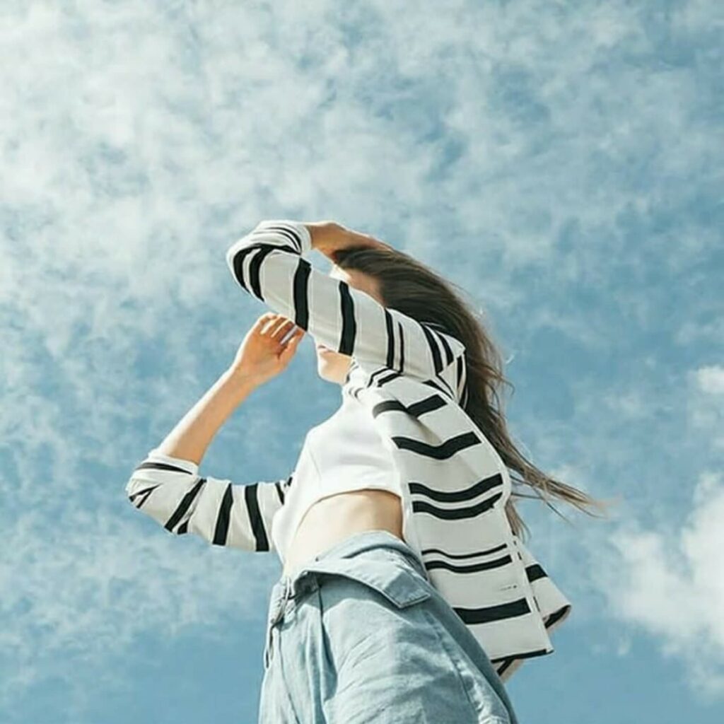 girl pic hidden face
