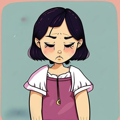 Sad Girl Dp Cartoon