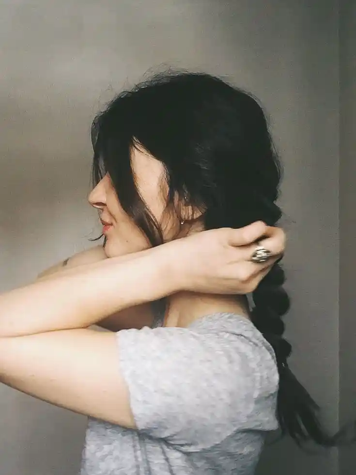 real simple girl image hide face 